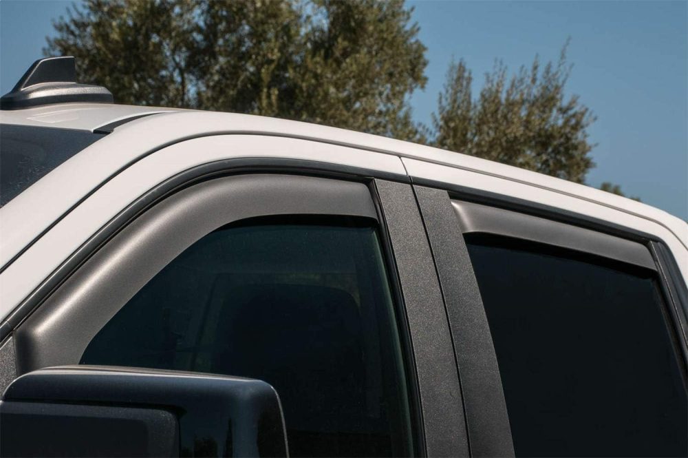 EGR 571691 In-channel Window Visors Front and Rear Set, Dark Smoke Finsh, Compatible with Chevrolet, GMC Silverado, Sierra Crew Cab Models - Image 4