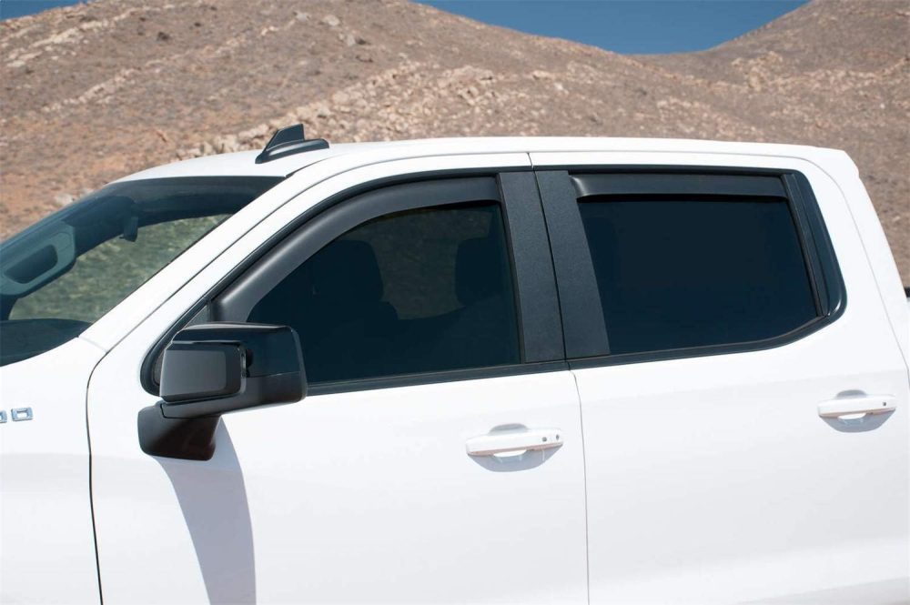 EGR 571691 In-channel Window Visors Front and Rear Set, Dark Smoke Finsh, Compatible with Chevrolet, GMC Silverado, Sierra Crew Cab Models - Image 5
