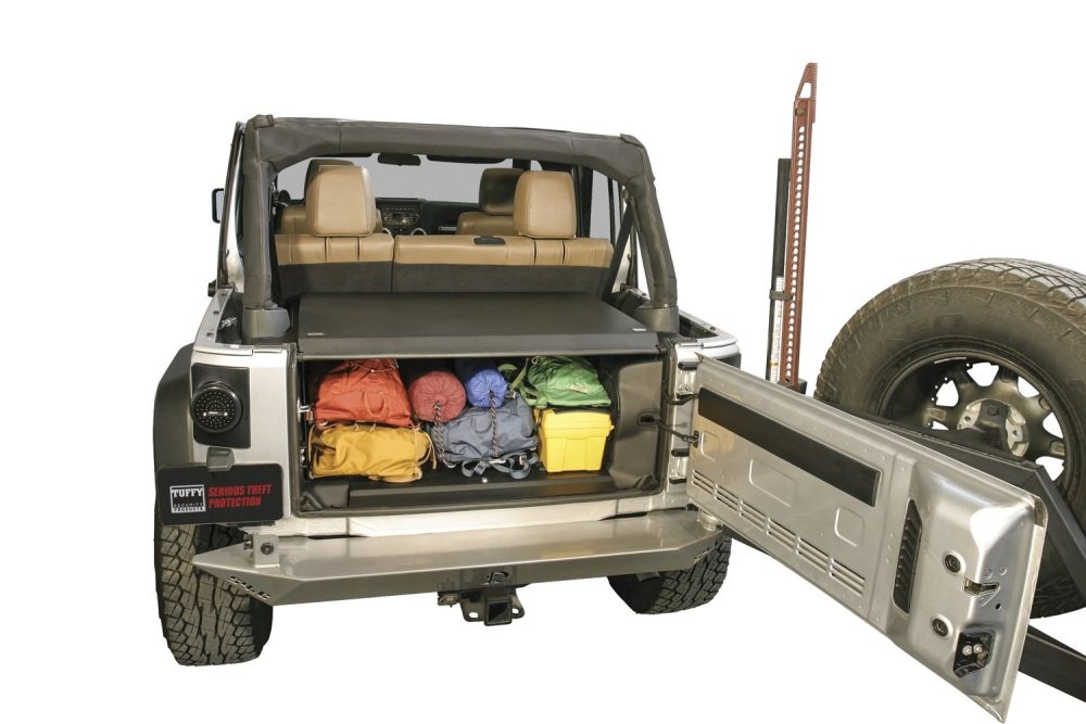 Tuffy Deluxe Cargo Enclosure for Jeep Wrangler JK (2011–2018) | 20,000 cu in Lockable Welded Steel Storage with Removable Panels – Secure Gear for Outdoor, Overland, Contractor Use - Image 4