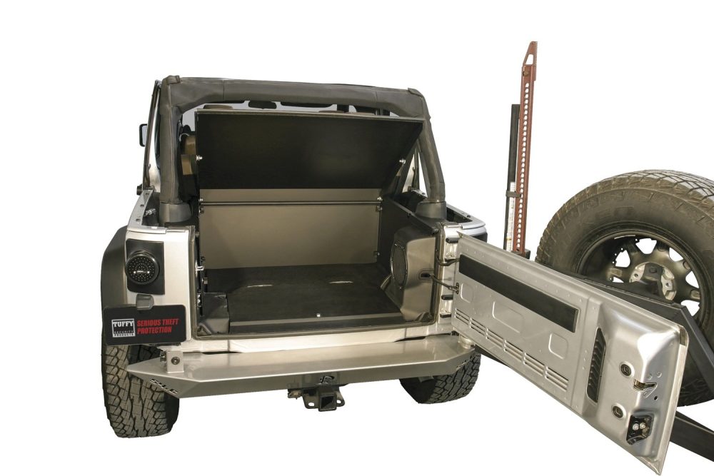Tuffy Deluxe Cargo Enclosure for Jeep Wrangler JK (2011–2018) | 20,000 cu in Lockable Welded Steel Storage with Removable Panels – Secure Gear for Outdoor, Overland, Contractor Use - Image 5