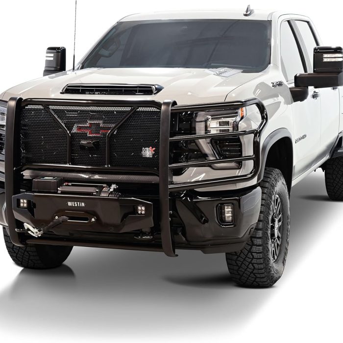 Westin 57-93995 HDX 1-Piece Winch Mount Grille Guard fits 2020-2025 Silverado 2500 3500