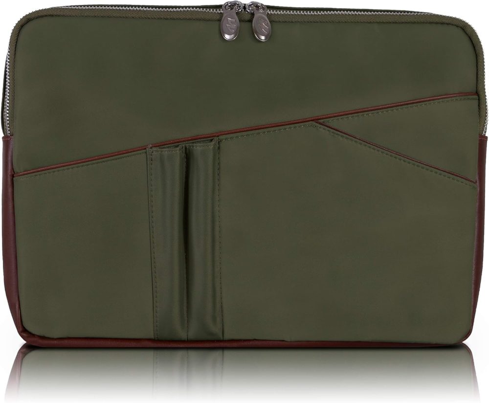 Mcklein Auburn 15” Nylon Laptop Sleeve Green