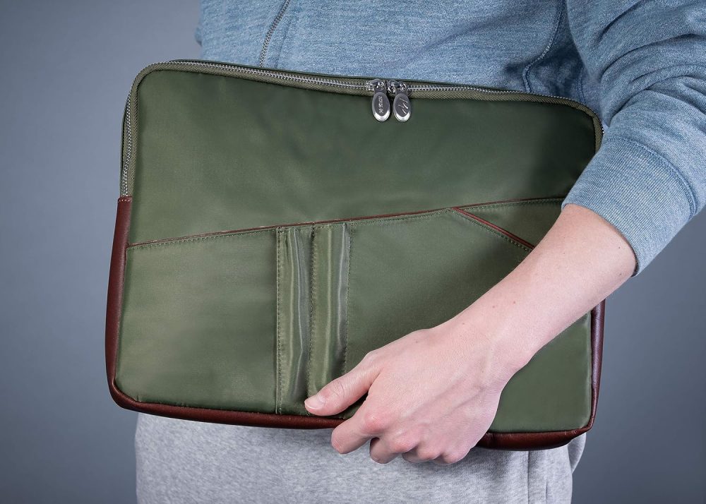 Mcklein Auburn 15” Nylon Laptop Sleeve Green - Image 5