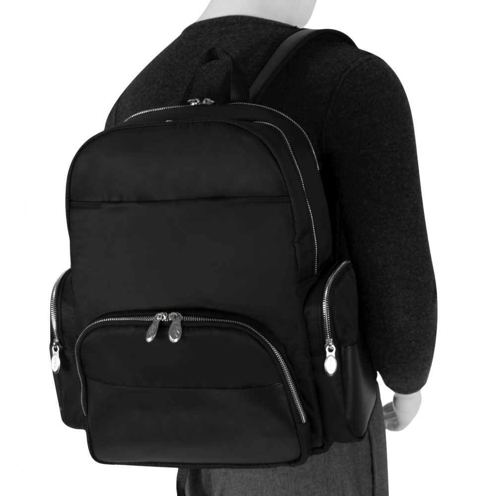 Mcklein Cumberland 17” Nylon Laptop Backpack Black - Image 4