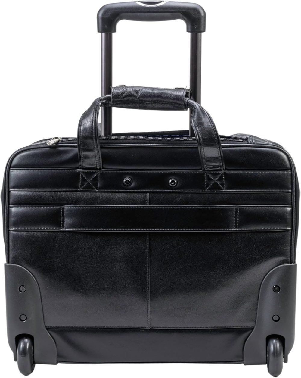 Mcklein Wrightwood 17” Leather Wheeled Laptop Briefcase Black - Image 5