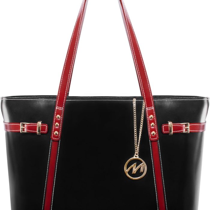 Mcklein Serafina | Leather Tablet Tote Black