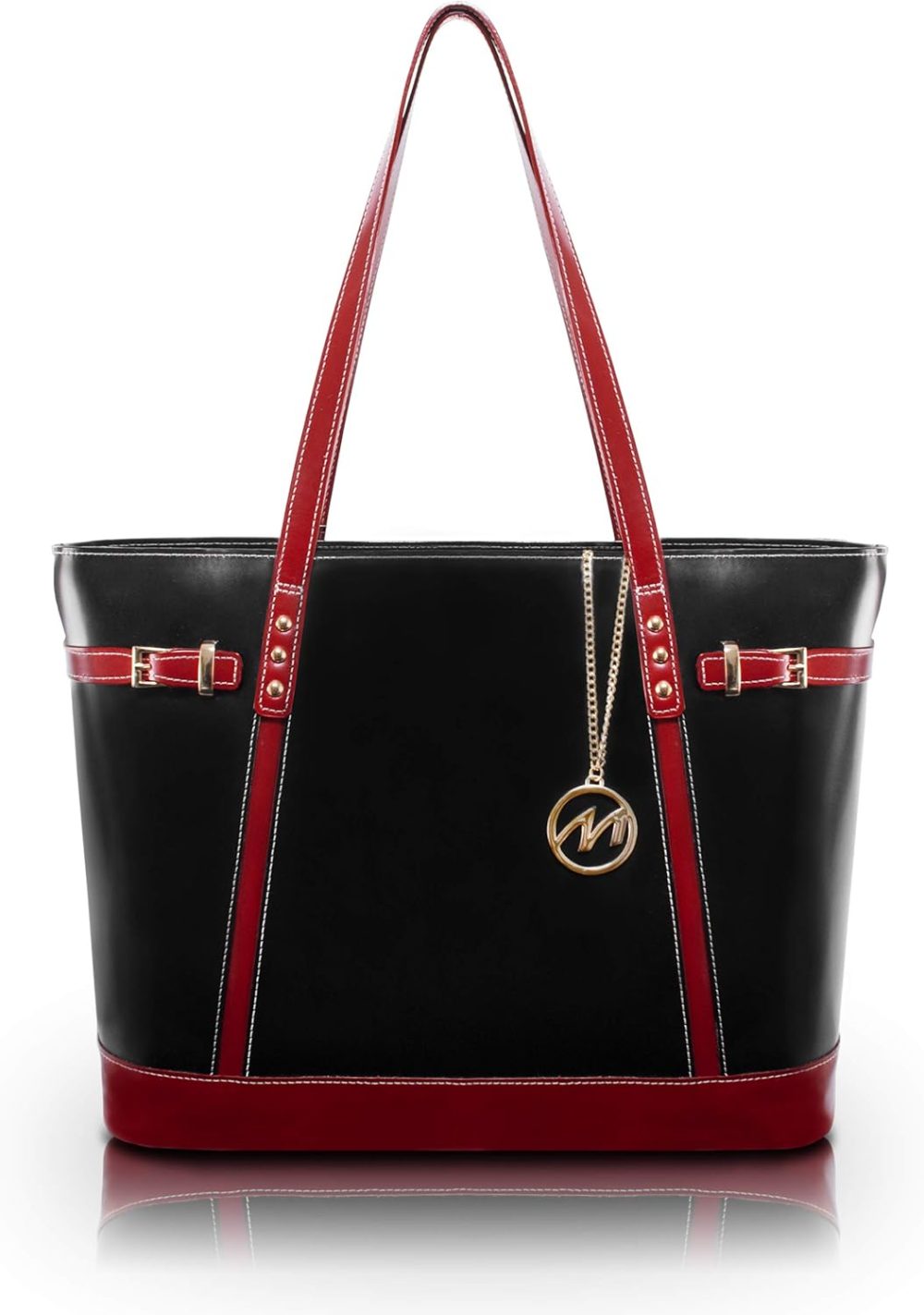 Mcklein Serafina | Leather Tablet Tote Black - Image 2