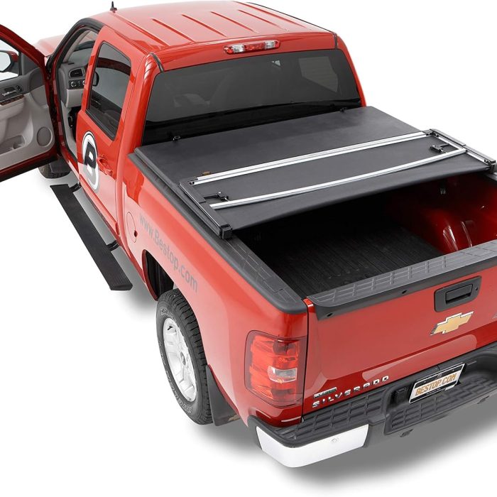 Bestop 0521 Frontier Crew Cab W/ And W/O Track System 4.7Ft Bed Ezfold Tonneau Coverblack