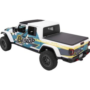 Bestop 20C Jeep Gladiator For 5 Ft. Bed Black Twill Ezfold Soft Trifold Tonneau Cover