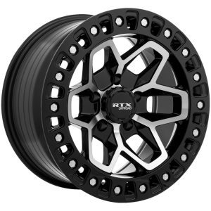 RTX Wheels Alloy Wheel, Zion 17X9 5X127 ET-15 CB71.5 Gloss Black Machined