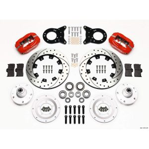 Wilwood 140-11072-Dr Red Front Disc Brake Kit - HD 65-69 Mustang