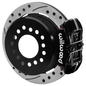 Wilwood Forged Dynapro Low-Profile - Rear - 4 Piston Caliper - 11.000 in Drilled/Slotted Iron Rotor